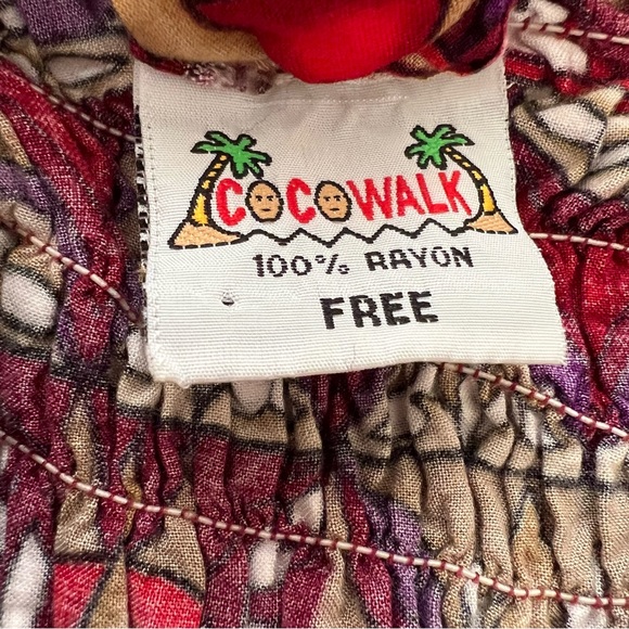 Tribal Geometric Print Boho Crop Top “one size fits all” - Picture 4 of 4